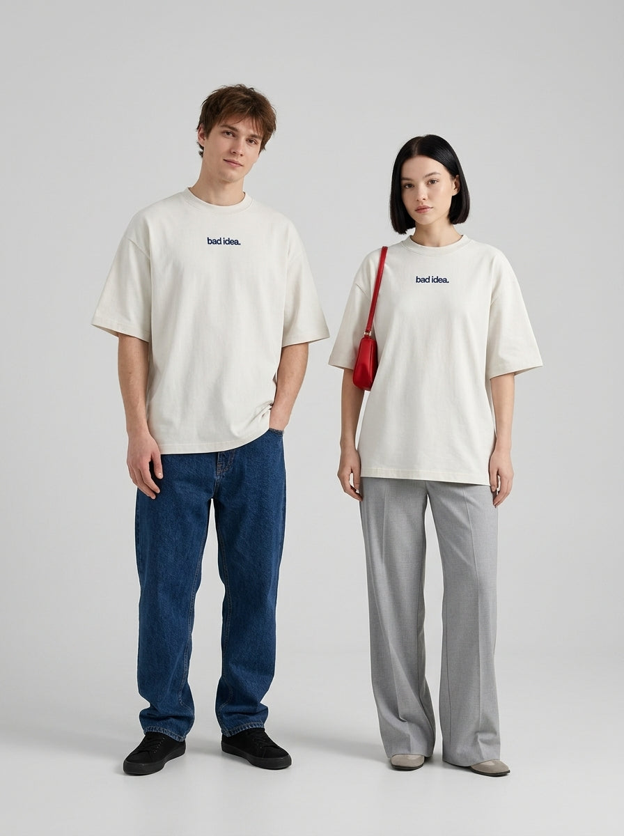 Playera BOKO — BAD IDEA BLANCO