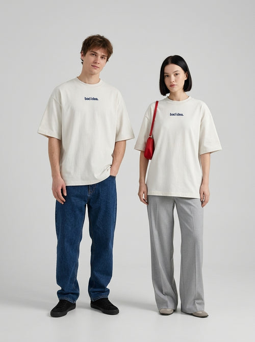 Playera BOKO — BAD IDEA BLANCO