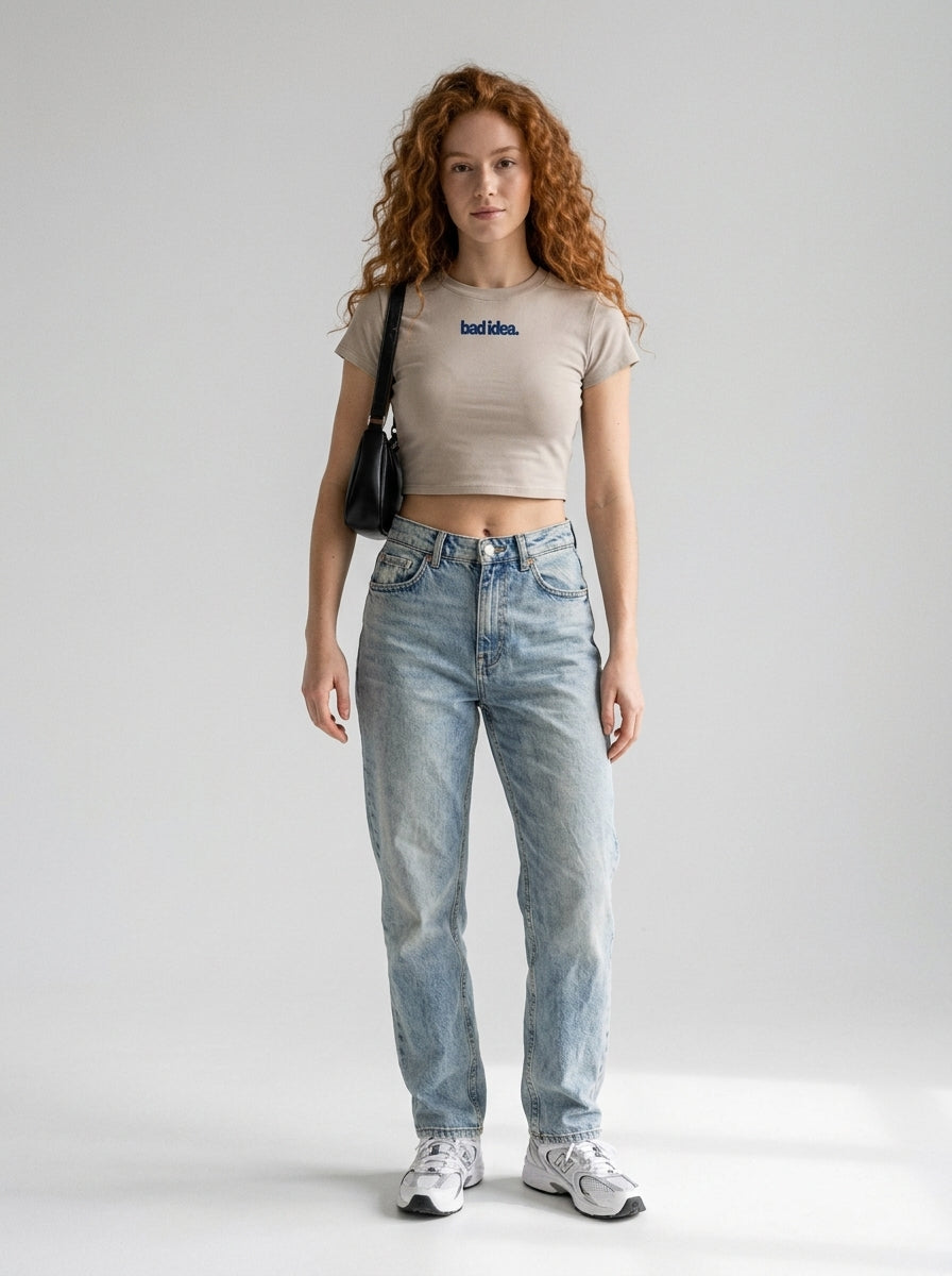 Top corto BOKO — BAD IDEA — CROP BEIGE