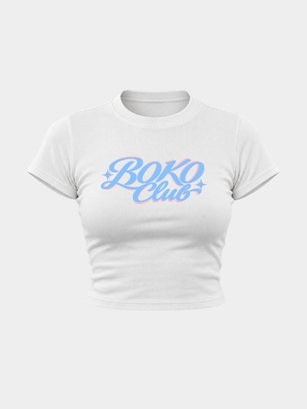 BOKO CLUB — BLUE ON WHITE playera mujer