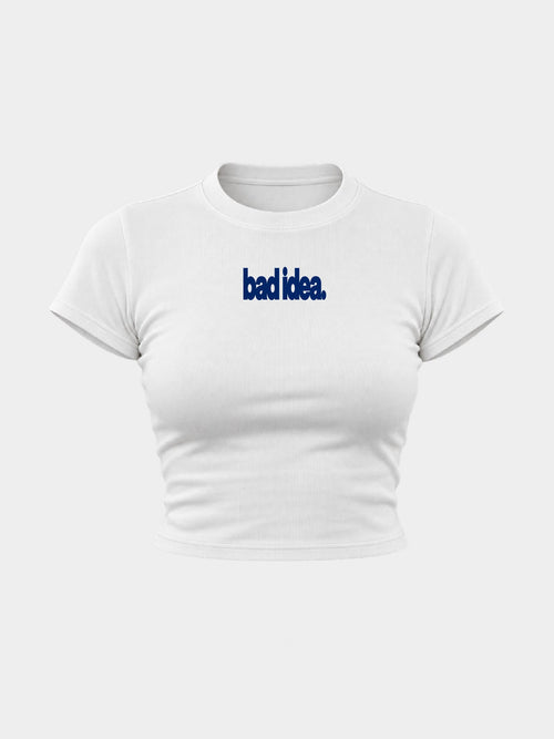 BAD IDEA WHITE — Playera Mujer BOKO
