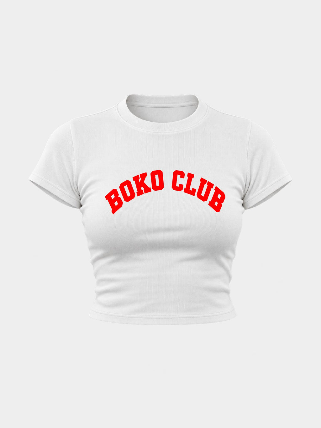 BOKO CLUB — RED ON WHITE 02 playera mujer