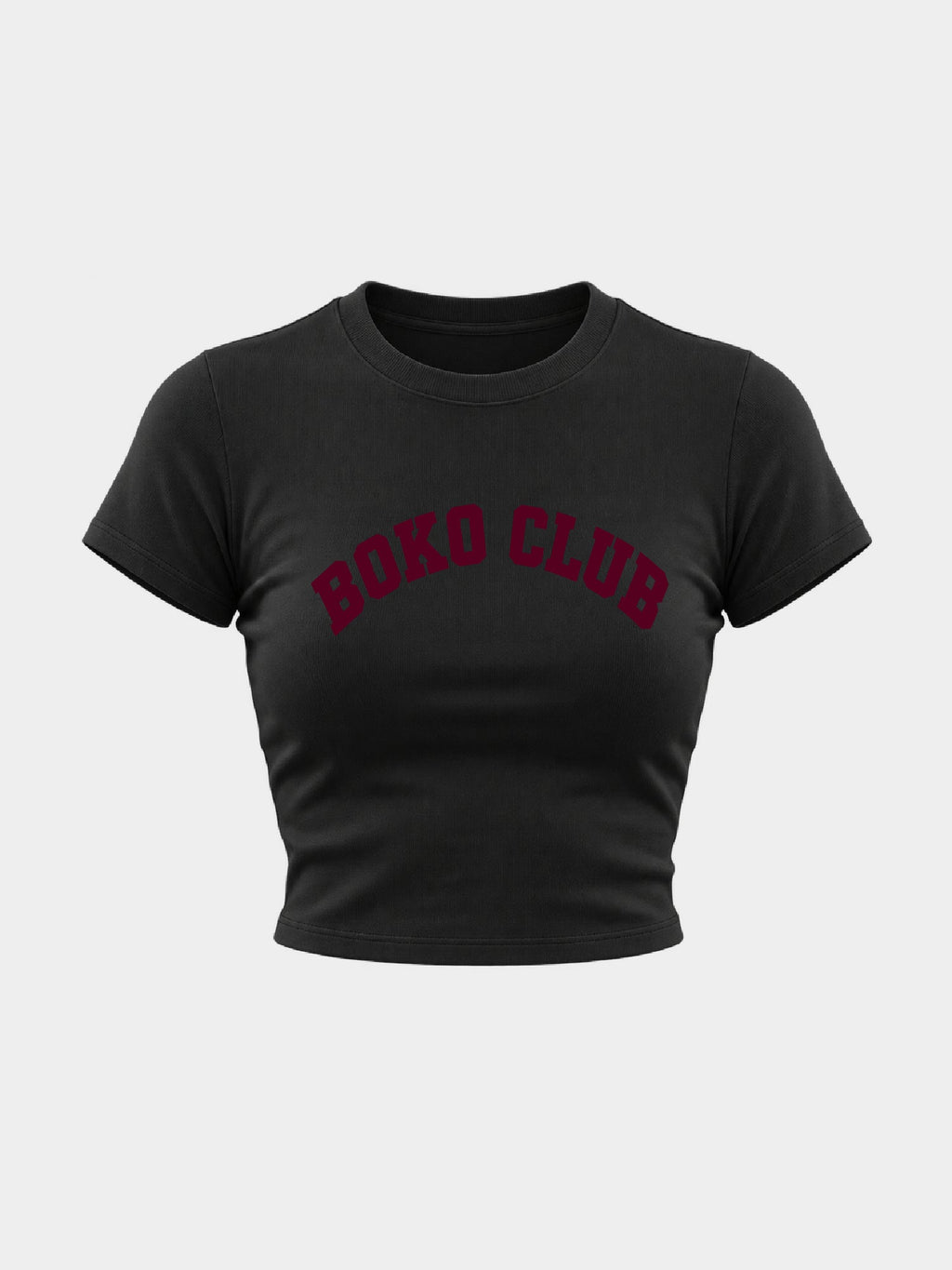 BOKO CLUB — RED ON BLACK playera mujer